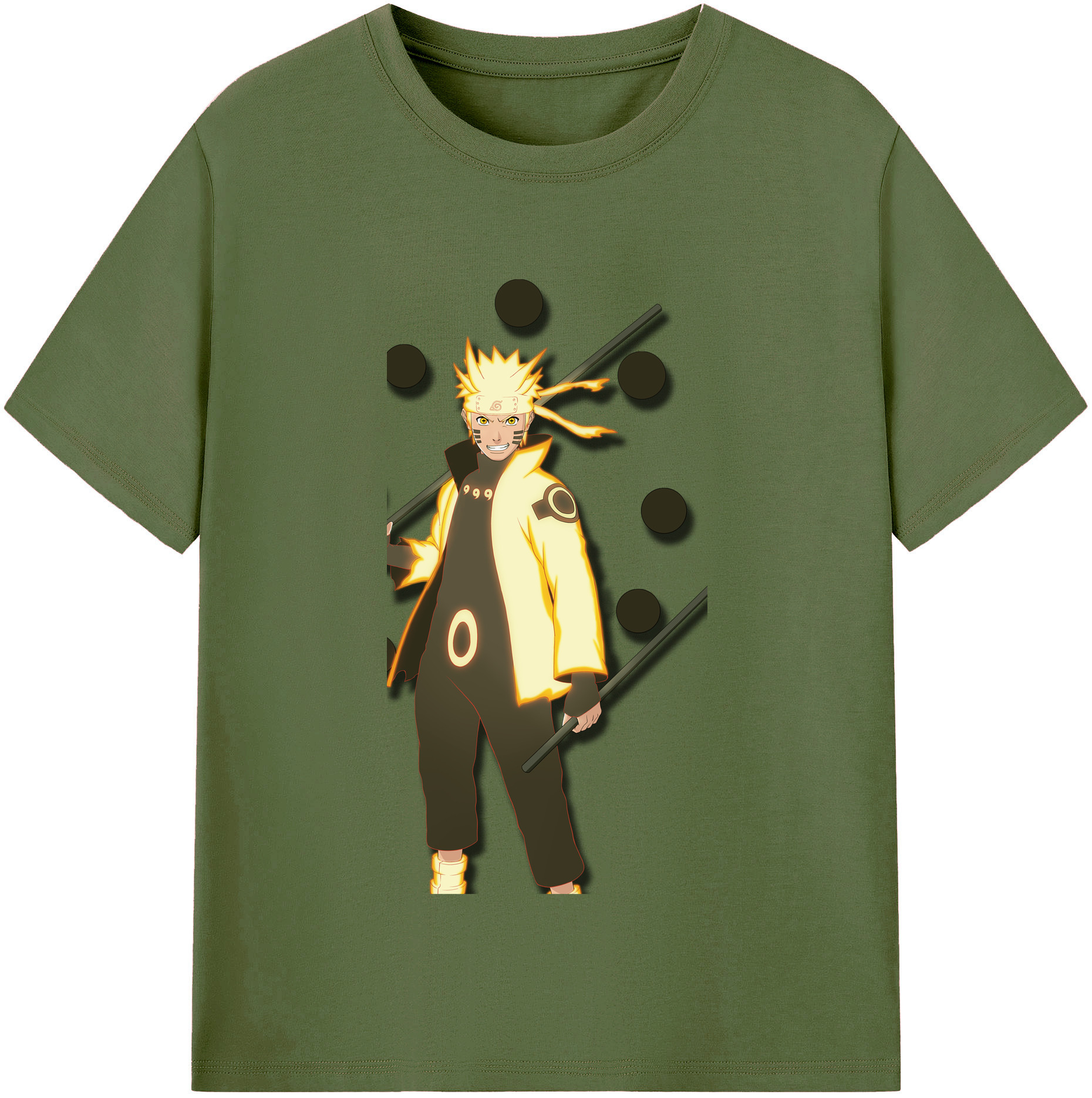 （画像用） NARUTO -ナルト- うずまき ナルト Uzumaki Naruto 綿100％半袖Tシャツ（フロントプリント）